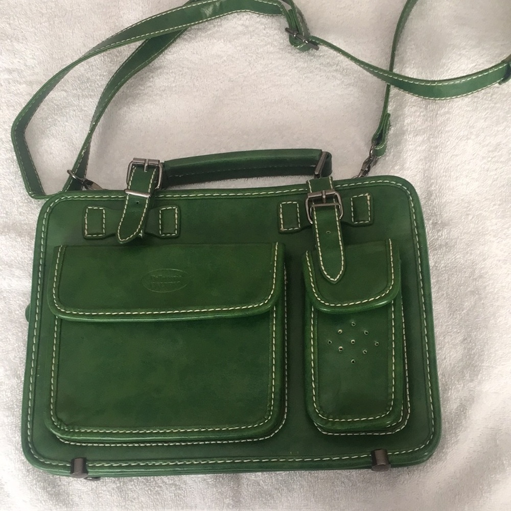 Pelletteria Calypso purse, green leather - Picture 1 of 7